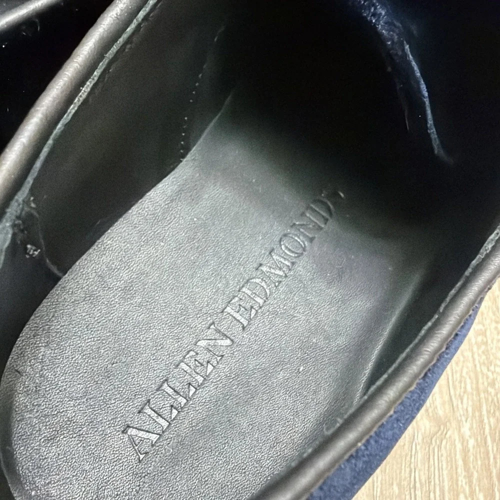 Allen Edmonds Park Avenue Velvet Oxford Navy Cap Toe Dress Shoes Men's Size 9D